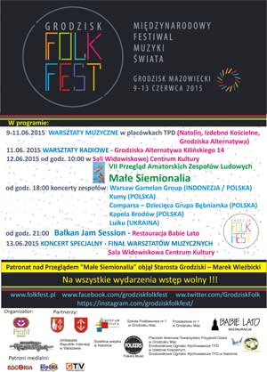 Grodzisk FOLK FEST 2015 - plakat